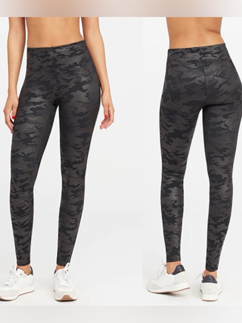 SPANX Look at me now seamless black camo leggings
